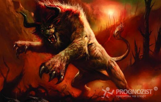 Разъярённое чудовище, похожее на льва и быка, в игре Мир Варкрафта