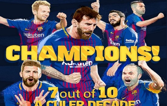 Барселона победила Депортиво и в 25-ый раз в истории стала чемпионом Испании