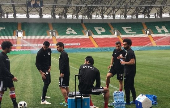 Салах в преддверии матча с Россией тренируется в общей группе египтян