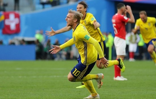 Швеция минимально обыграла Швейцарию и вышла в 1/4 финала ЧМ-2018