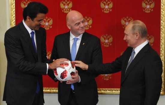 Путин передал Катару полномочия на проведение чемпионата мира-2022 по футболу