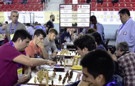 Сборная России после пяти туров не значится среди лидеров на шахматной Олимпиаде