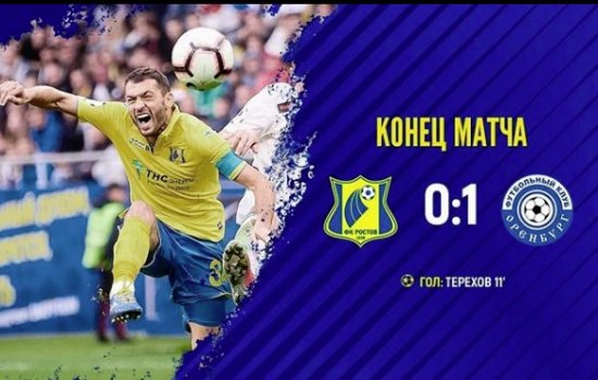 Ростов потерпел домашнее поражение от Оренбурга: гол, обзор матча (Видео)
