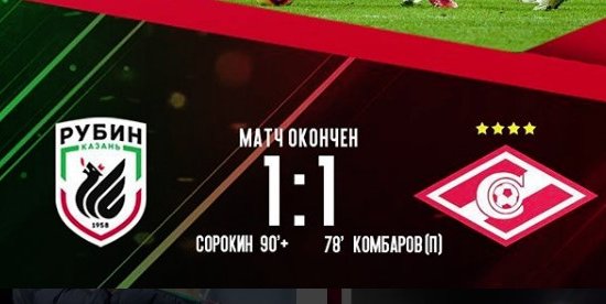 Замена Бердыева сработала через 10 секунд и помогла спасти матч против Спартака: голы, обзор (Видео)