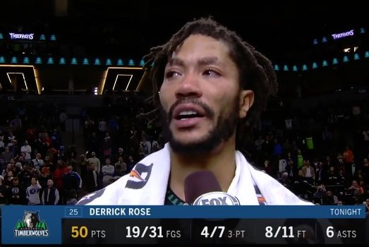 Игрок НБА Деррик Роуз разрыдался в прямом эфире (Видео)