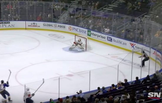 В НХЛ арбитр «забил» курьезный гол, который пришлось отменить (Видео)