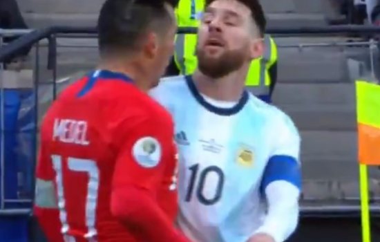 В матче с чилийцами Месси был удален с поля «за драку»