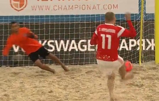 Сборная России по пляжному футболу всухую разгромила Азербайджан и вышла на ЧМ