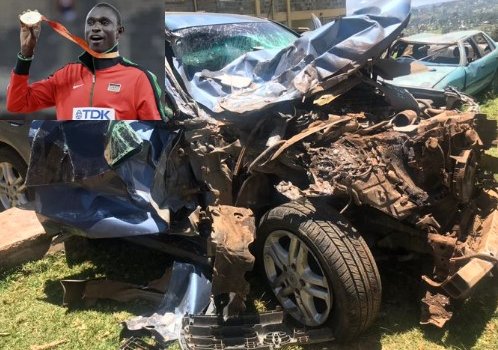 Кенийский легкоатлет Дэвид Рудиша чудом не пострадал в автомобильной аварии
