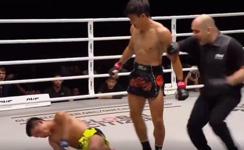 Нгуен «вырубил» Азвана за несколько секунд до конца боя (Видео)