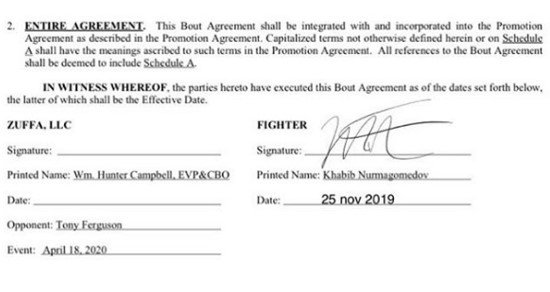 Хабиб и Фергюсон c 5-й попытки попробуют провести бой в UFC Хабиб и Фергюсон c 5-й попытки попробуют провести бой в UFC