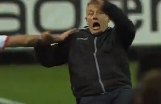 Матч в Германии едва не закончился дракой - тренера «Фрайбурга» сбили с ног (Видео)