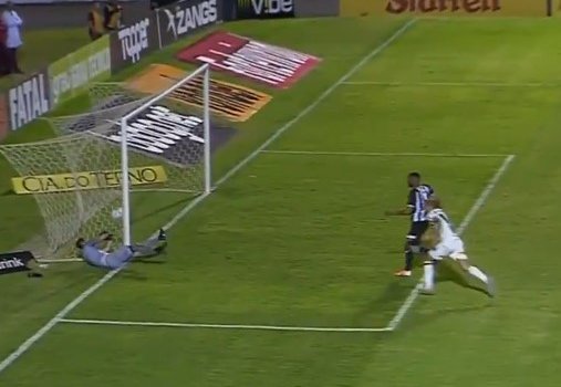 Бразильский вратарь сделал «сэйв» сквозь сетку (Видео)