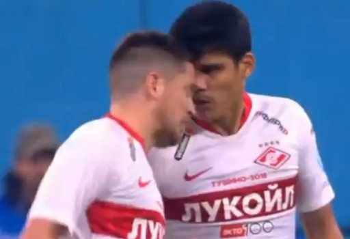 Футболисты «Спартака» Жано и Мельгарехо устроили стычку на поле (Видео)
