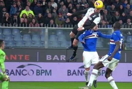«Ювентус» выиграл в гостях у «Сампдории» благодаря прыжку Роналду на 71 см (Видео)