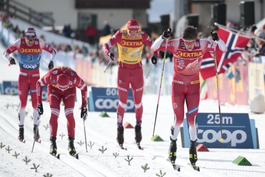 Клебо второй раз подряд обошел на финише Большунова и Устюгова (Видео)