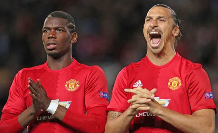 Погба и Ибрагимович в составе МЮ