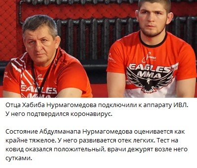 Состояние отца Хабиба оценивают как крайне тяжелое - начался отек легких Состояние отца Хабиба оценивают как крайне тяжелое - начался отек легких