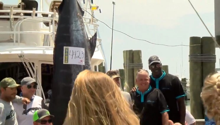 Команда Майкла Джордана поймала рыбу весом 200 кг (Видео) 