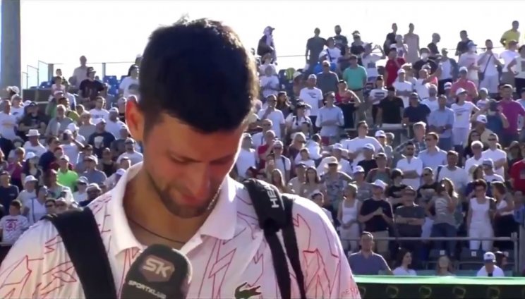 Джокович не сдержал слез во время выставочного турнира в Белграде (Видео)