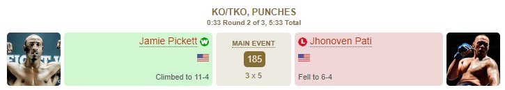 Пикетт нокаутировал земляка серией из 20 ударов (Видео)