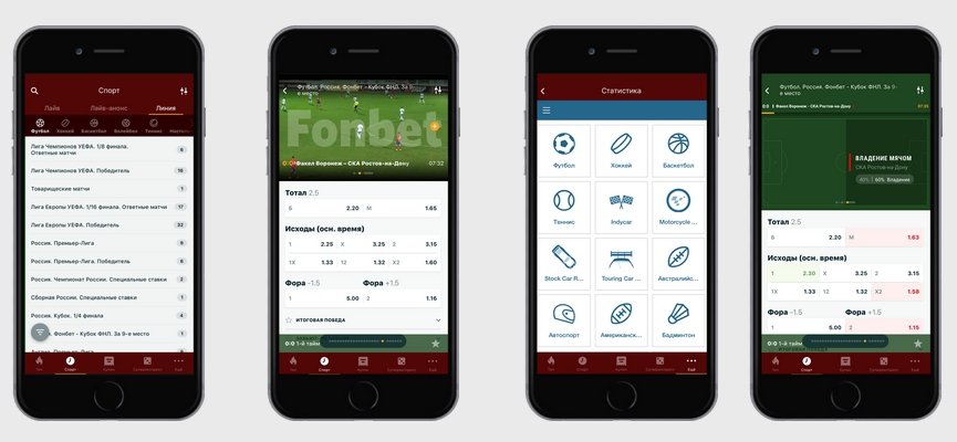 Мобильное приложение Фонбет. Приложение.