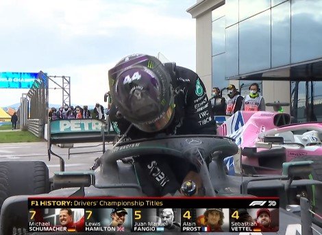 Хэмилтон выиграл Гран-при Турции и досрочно стал 7-кратным чемпионом «Формулы-1» Хэмилтон выиграл Гран-при Турции и досрочно стал 7-кратным чемпионом «Формулы-1»