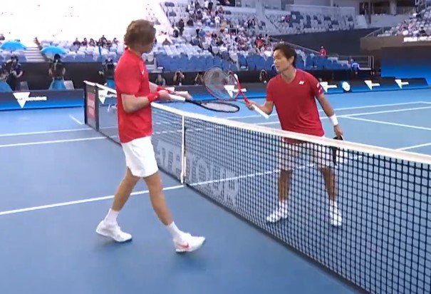 Рублев разгромил Нисиоку на Кубке ATP (Россия - Япония 1:0) Рублев разгромил Нисиоку на Кубке ATP (Россия - Япония 1:0)