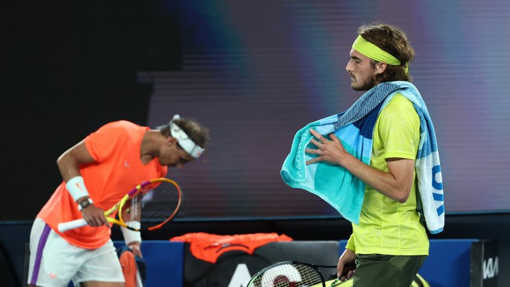 Циципас в 5-ти сетах победил Надаля - волевой выход в 1/2 финала AUS open