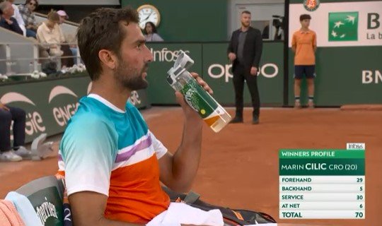 Чилич в 5-ти сетах обыграл Рублева и вышел в 1/2 финала «Ролан Гаррос» Чилич в 5-ти сетах обыграл Рублева и вышел в 1/2 финала «Ролан Гаррос»