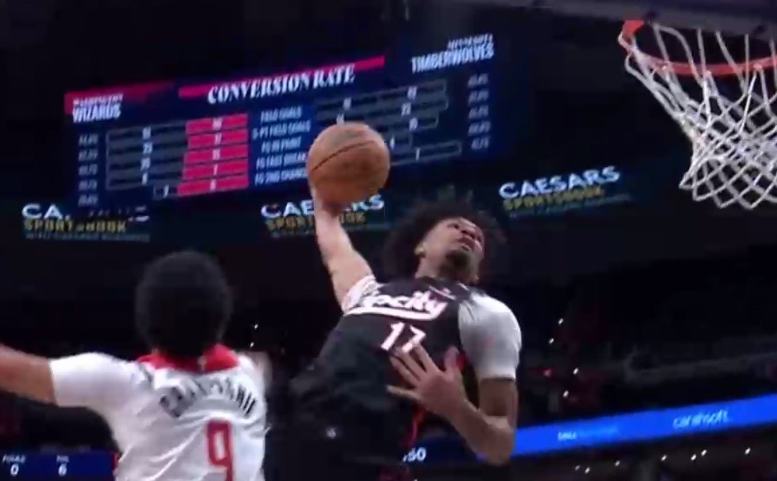 Шэйдон Шарп («Портленд») исполнил один из самых зрелищных данков сезона (НБА, видео)