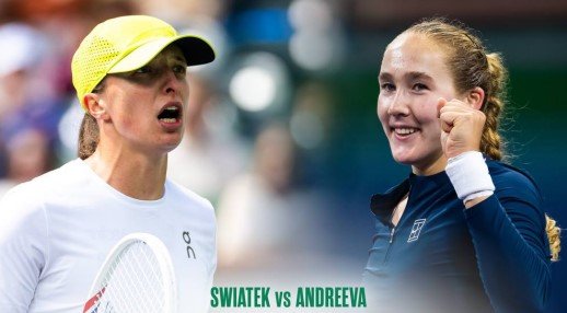 Андреева - Швентек: где и когда смотреть полуфинал Индиан-Уэллс (WTA-1000) 15 марта