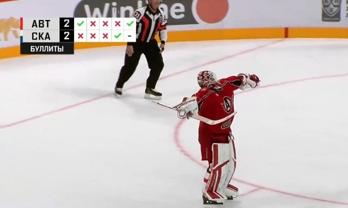 «Автомобилист» по буллитам обыграл дома «СКА» (КХЛ, видео)