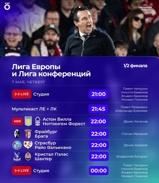 Астон Вилла - Ноттингем: трансляция ответного матча 1/2 финала Лиги Европы, прогноз на 7 мая