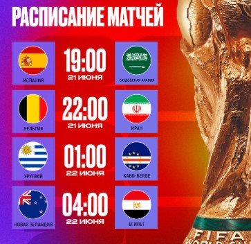 Уругвай - Кабо-Верде: где и когда смотреть матч 2 тура ЧМ-2026 (22 июня) Уругвай - Кабо-Верде: где и когда смотреть матч 2 тура ЧМ-2026 (22 июня)