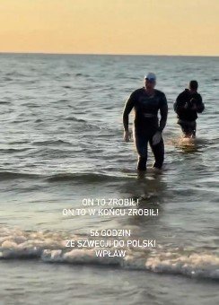Поляк Бартоломей Кубковский с 5-й попытки переплыл Балтийское море: 160 км за 55 часов Поляк Бартоломей Кубковский с 5-й попытки переплыл Балтийское море: 160 км за 55 часов