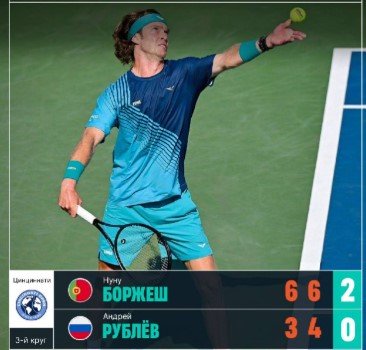 Рублев проиграл Боржешу 0-2 и покидает «Мастерс» в Цинциннати (ATP-1000)