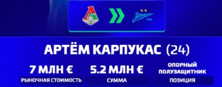 Карпукас официально перешел из «Локомотива» в «Зенит» - контракт до 2031 года