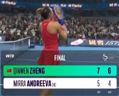 Андреева уступила Циньвэнь в 2-х сетах в финале «тысячника» в Пекине (WTA-1000)