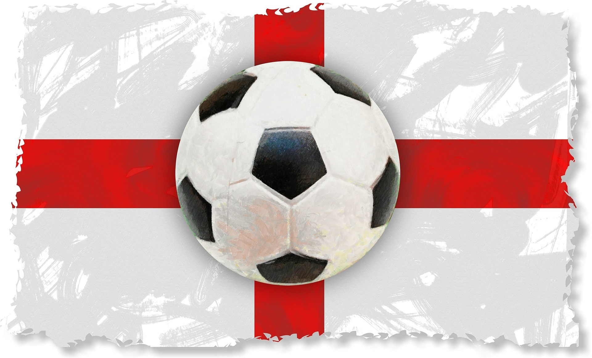 Флаг Англии с мячом